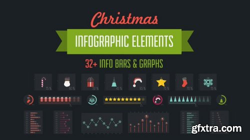 Videohive 32 Christmas Infographic Elements 9753582