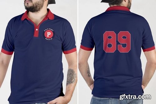 Polo Men T shirt Mock Up