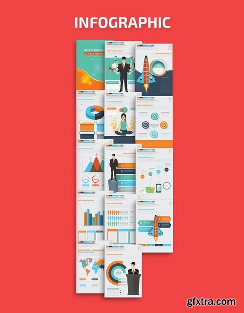 Business Infographics A4 Template Design