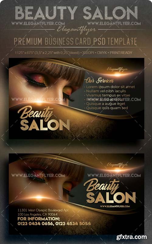 Beauty Salon V3 2018 Premium Business Card