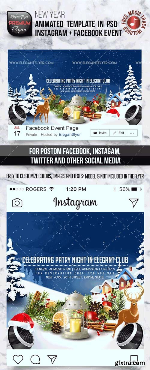 Animated Instagram V22 2018 + Facebook Flyer Template