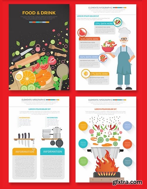 Food & Drink infographic Template Design