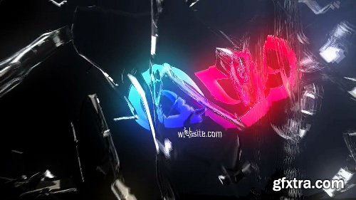 Videohive Abstract Glass Shatter Logo Opener 21100554