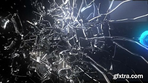 Videohive Abstract Glass Shatter Logo Opener 21100554