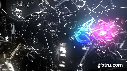 Videohive Abstract Glass Shatter Logo Opener 21100554