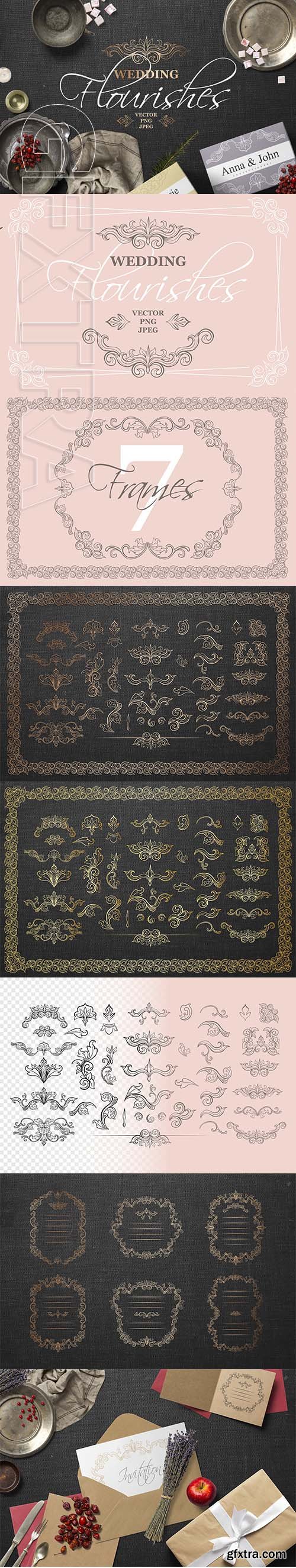 CreativeMarket - Vintage Wedding Flourishes Bundle 2816695