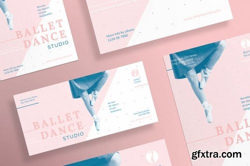 Dance Studio Business Card, Flyer and Poster, Social Media an Banner Pack Templates