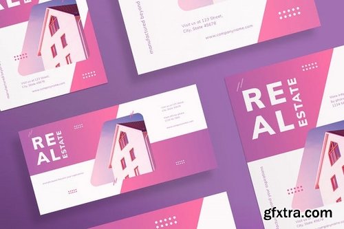 Real Estate Agency Business Card, Flyer and Poster, Social Media and Banner Pack Templates