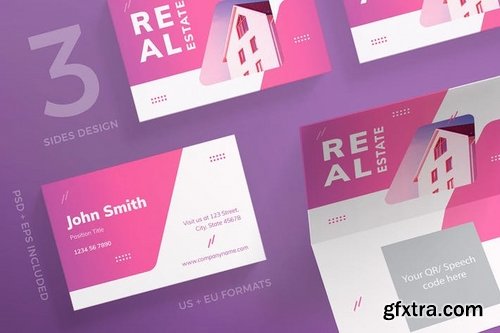 Real Estate Agency Business Card, Flyer and Poster, Social Media and Banner Pack Templates