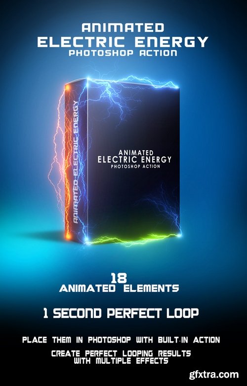 Graphicriver - 19993233 Animated Electric Energy Photoshop Action