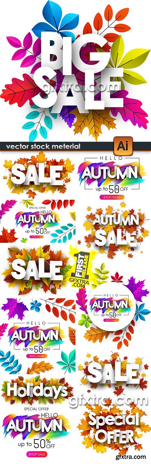 Autumn special offer discount sale design promo