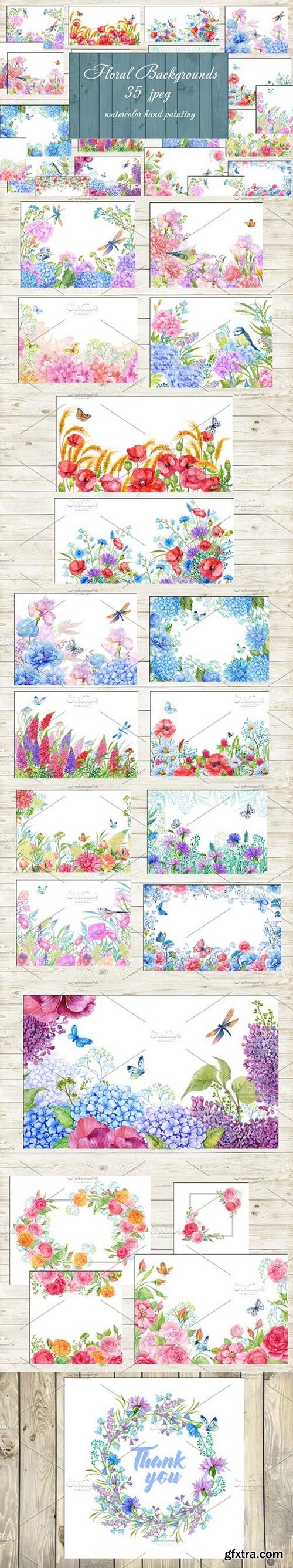 CM - floral backgrounds watercolor 1448362