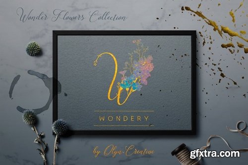 Flowered Monogram & Logo Collection