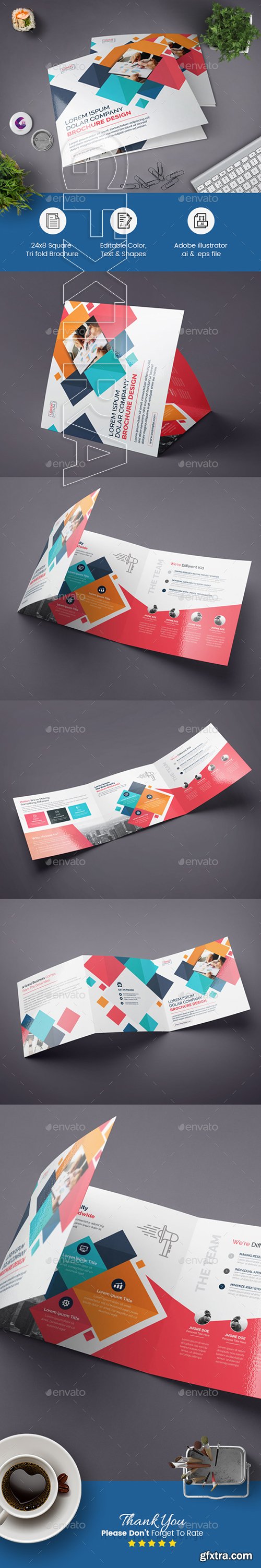 GraphicRiver - Square Tri-fold Brochure 22563131