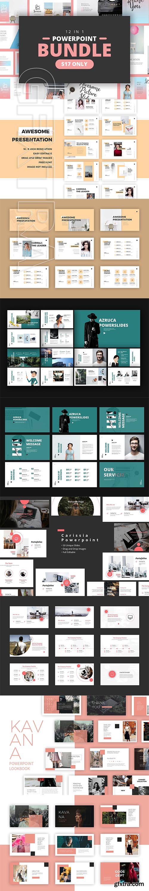 CreativeMarket - Bundle 12 in 1 Powerpoint 2950079