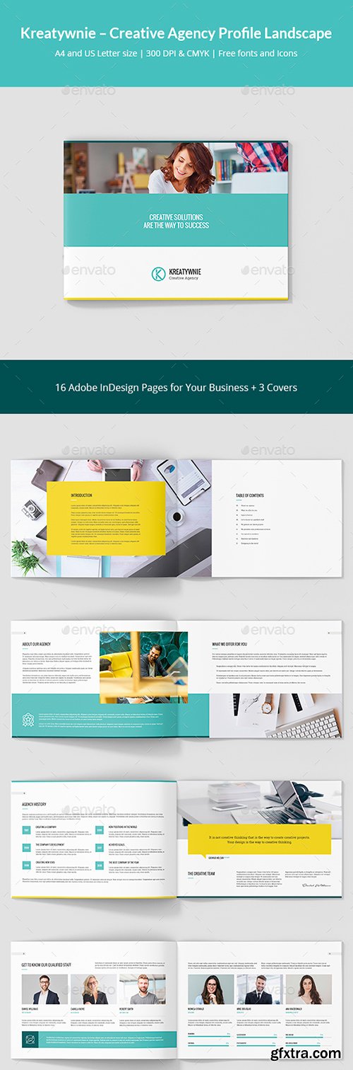 Graphicriver - Kreatywnie – Creative Agency Profile Landscape 22611023