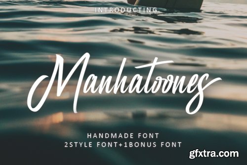 Manhatoone Script Font Family - 3 Fonts