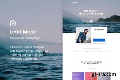 LeadMask - Services PSD Landing Page