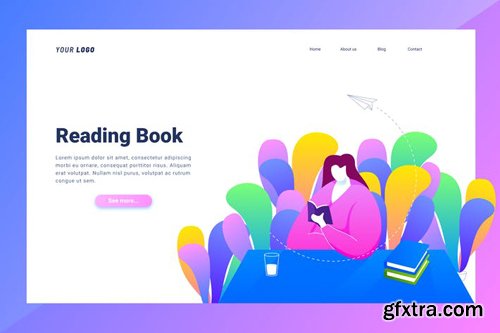 Reading Book - Landing Page
