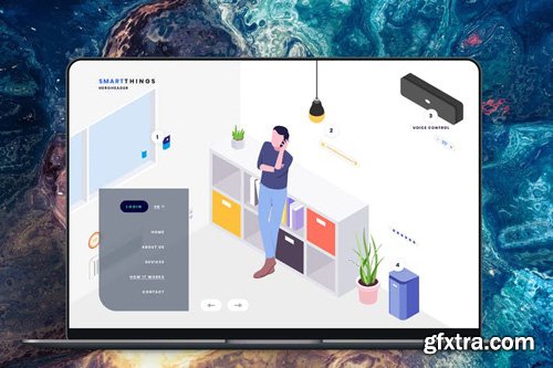 Hero Header Smartthings Isometric Template - 1