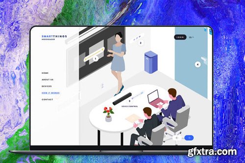 Hero Header Smartthings Isometric Template - 4