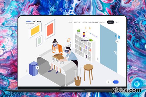 Hero Header Smartthings Isometric Template - 6