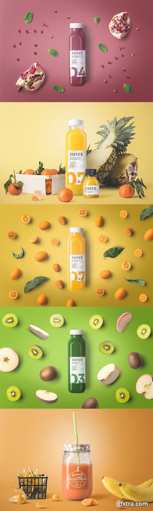 Juice Bottle Mockups