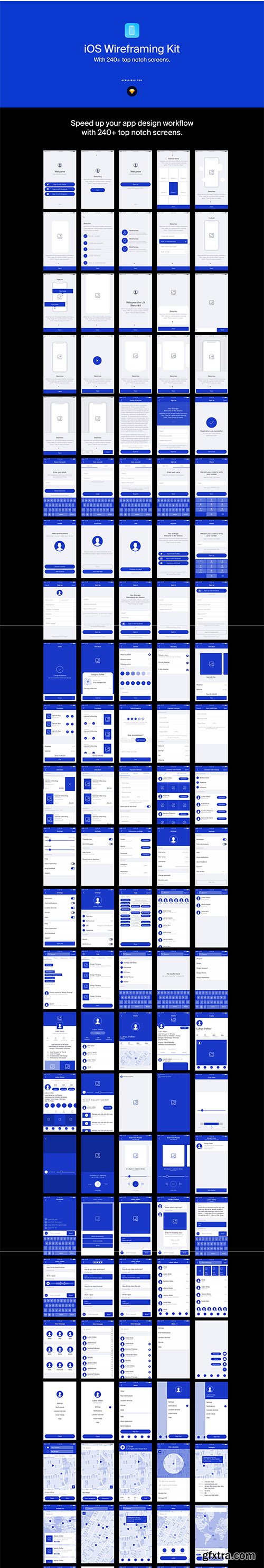 iOS Wireframing Kit