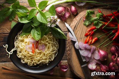 Vermicelli noodles soup pasta spaghetti food meal 25 HQ Jpeg