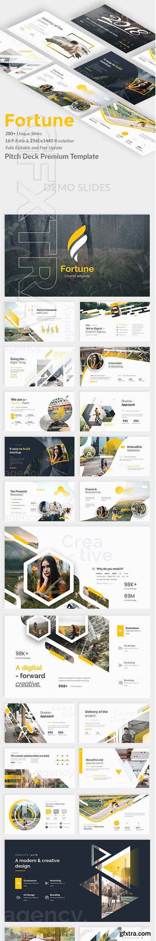 GraphicRiver - Fortune Premium Pitch Deck Powerpoint Template 22600204
