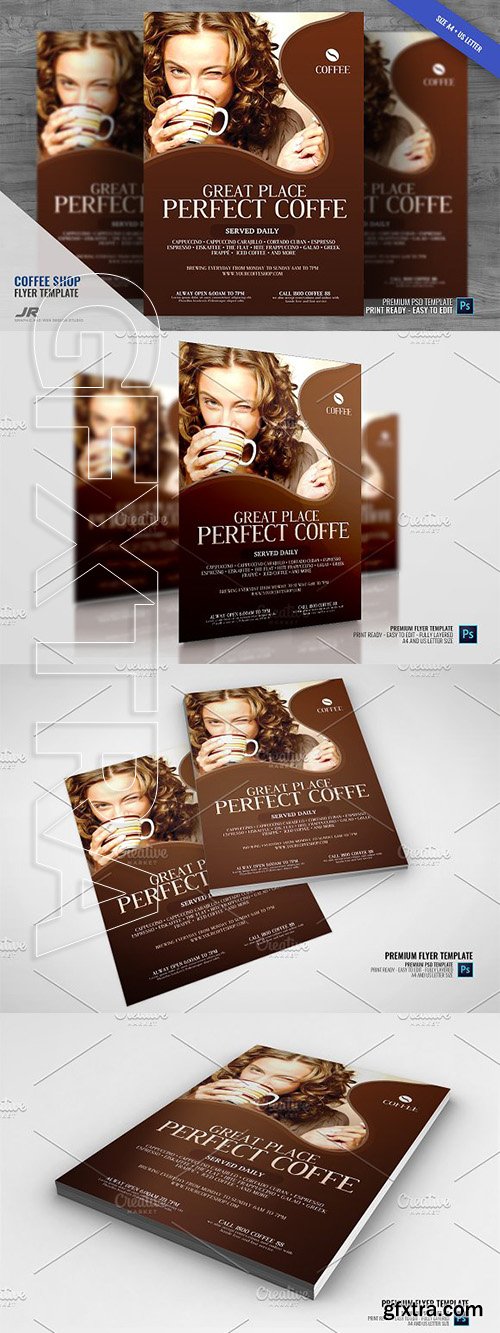 CreativeMarket - Coffee Shop Flyer 2960684