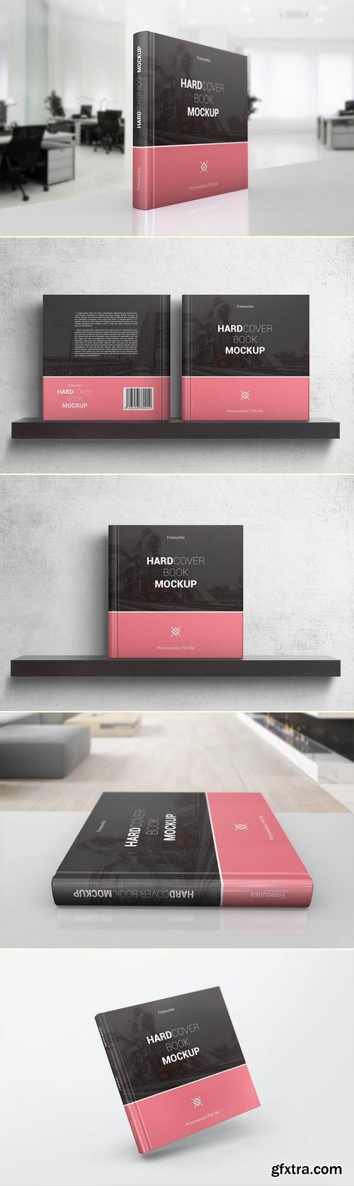 Hardcover Square Book Mockups