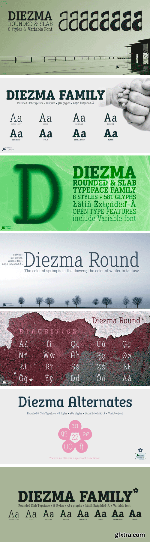 Diezma Round Slab Font Family