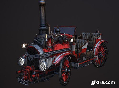 Steampunk Car 3D Model