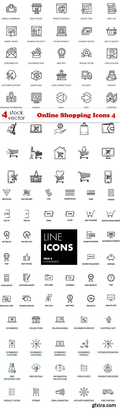 Vectors - Online Shopping Icons 4