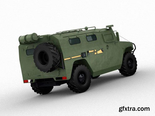 GAZ Tiger 4?4 multipurpose mobility vehicle 3D Model