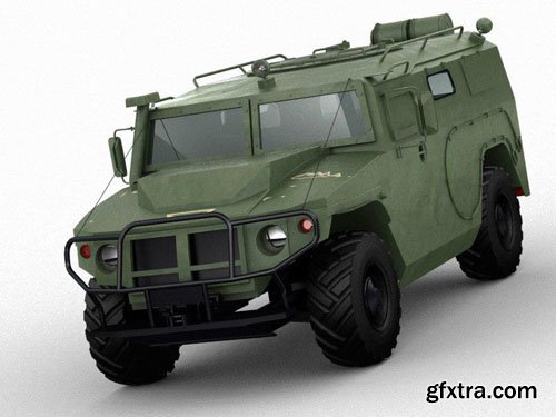 GAZ Tiger 4?4 multipurpose mobility vehicle 3D Model