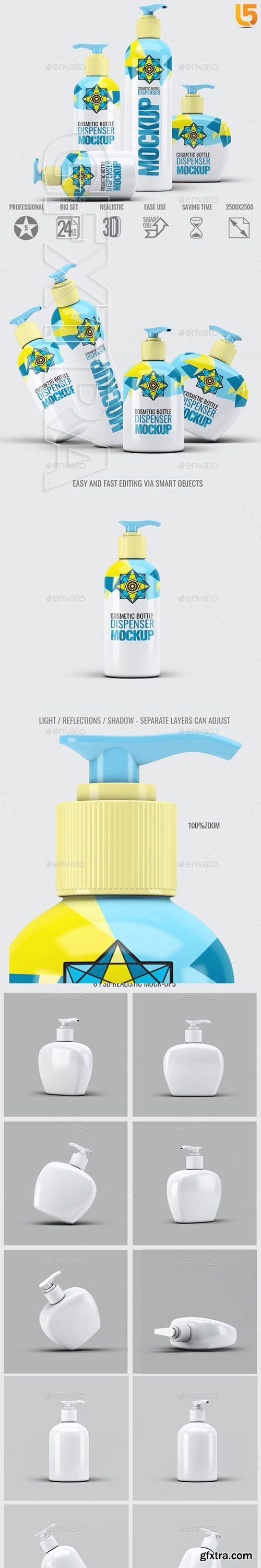 GraphicRiver - Dispenser Bottles Mock-Up Bundle 22514523