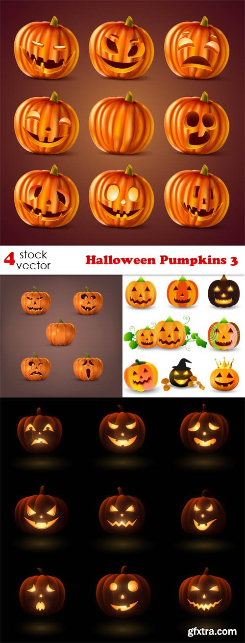 Vectors - Halloween Pumpkins 3