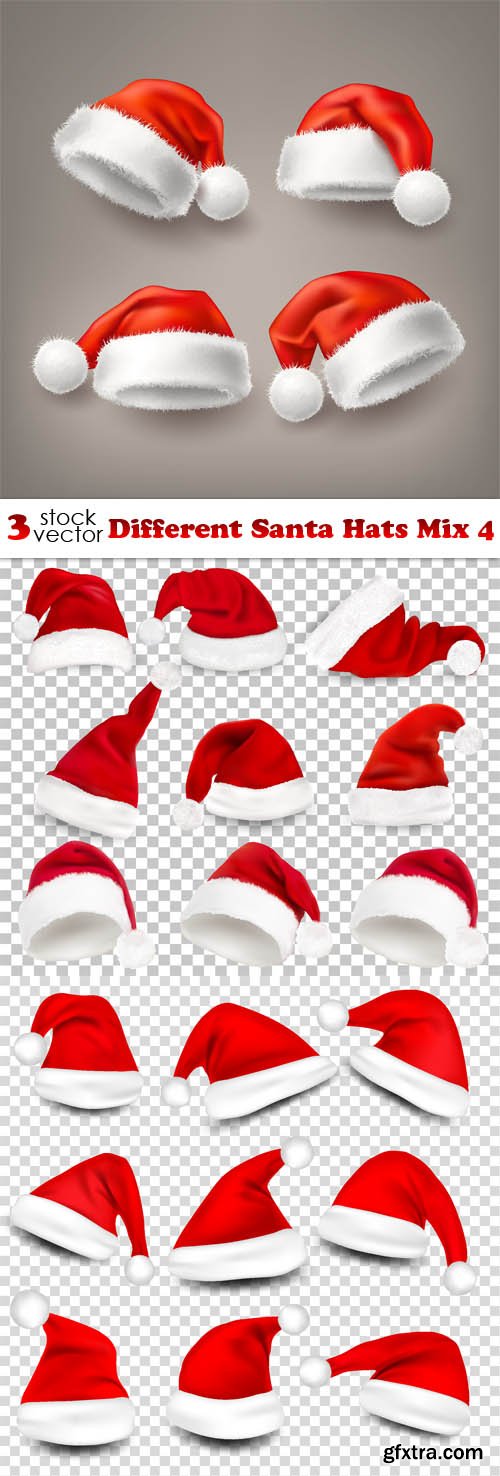 Vectors - Different Santa Hats Mix 4