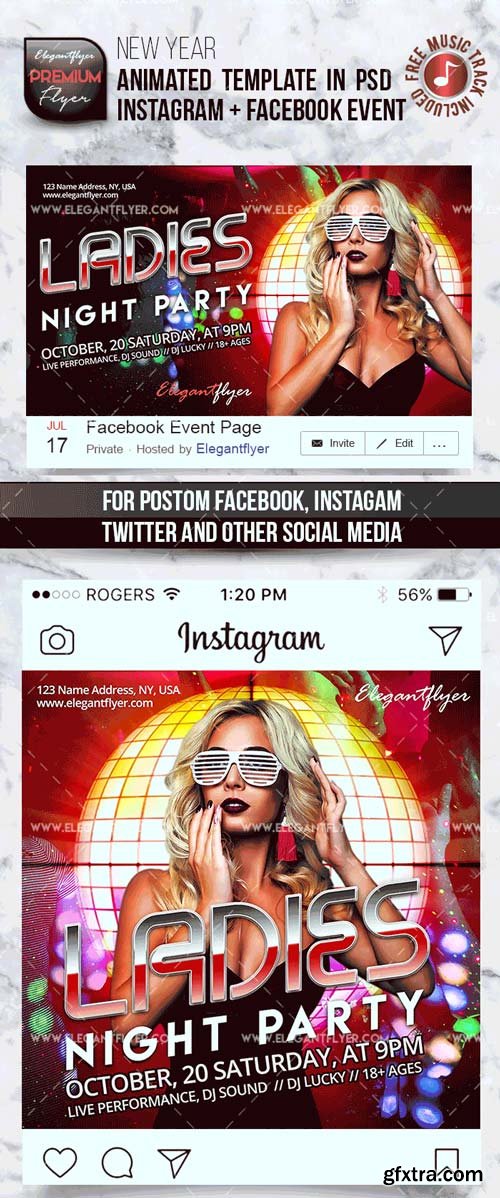 Animated Instagram V23 2018 + Facebook Flyer Template