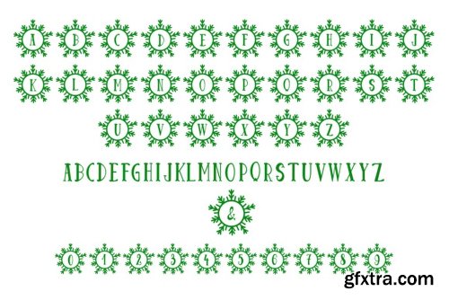 Snow Monogram Font Family - 2 Fonts