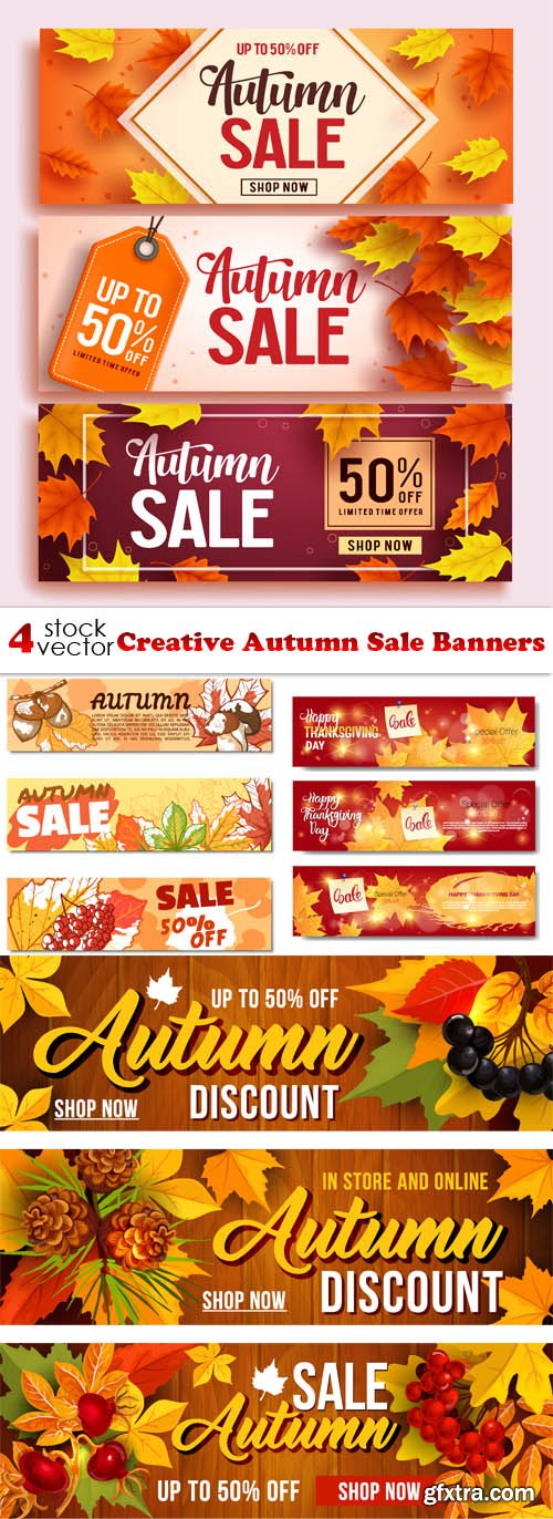 Vectors - Creative Autumn Sale Banners