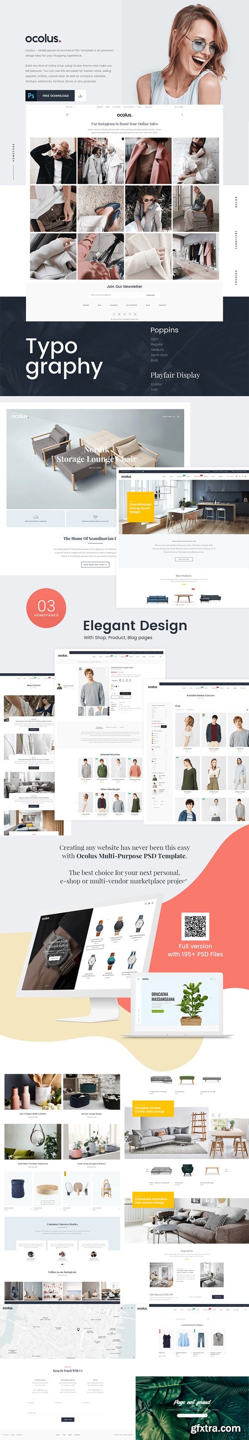 Ocolus Multi-Purpose eCommerce PSD Template