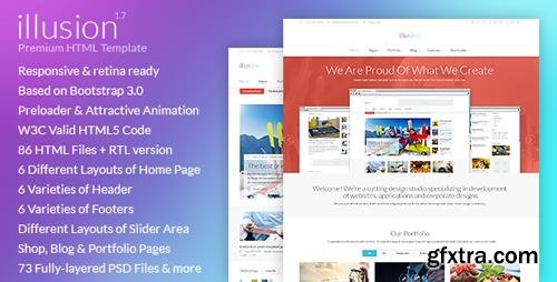 ThemeForest - illusion v1.7 - Premium Multipurpose HTML Template - 7998609