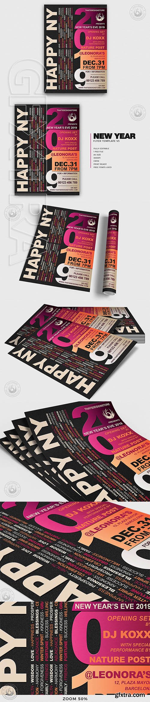 New Year Flyer Template V3