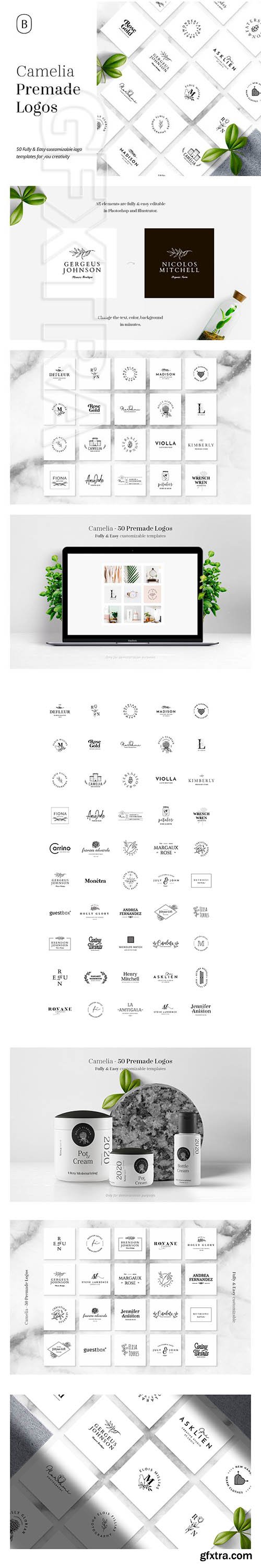 CreativeMarket - Camelia - 50 Premium Logo Templates 2917926