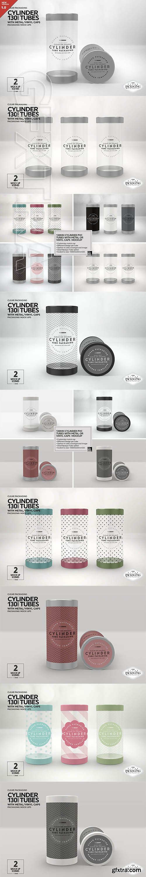 Cylinder Tube 3 Packaging Mockup 2975382