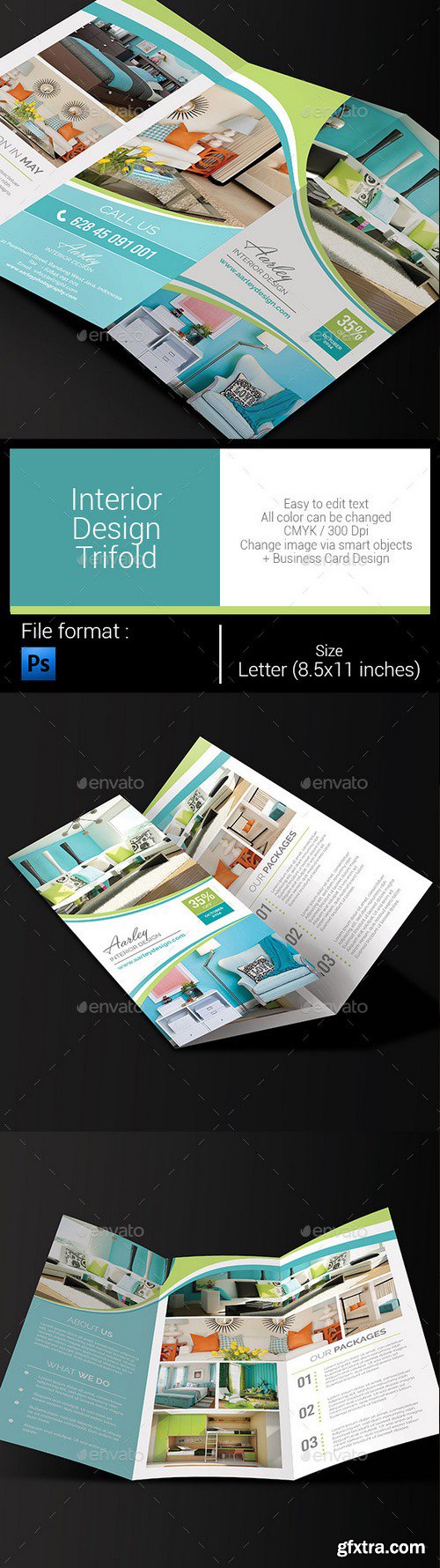 Graphicriver - Interior Design Trifold 10688353