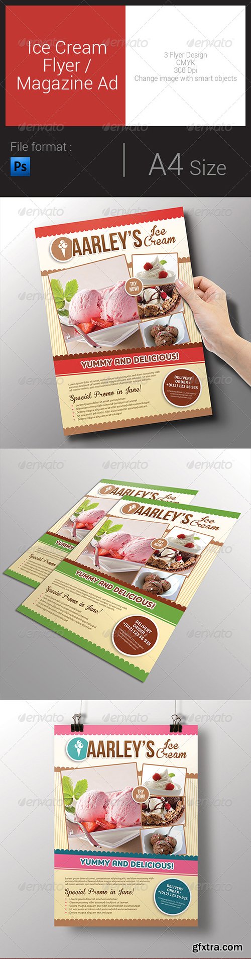 Graphicriver - Ice Cream Flyer / Magazine Ad 8016828